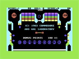 Title screen of Pinball Spectacular on the Commodore 64.