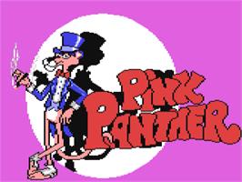 Title screen of Pink Panther on the Commodore 64.