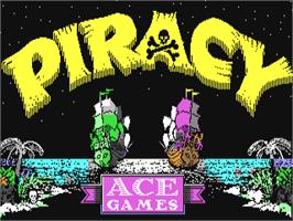 Title screen of Piracy on the Commodore 64.