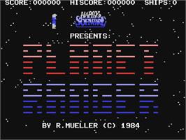 Title screen of Planet Ranger on the Commodore 64.