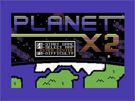 Title screen of Planet X on the Commodore 64.