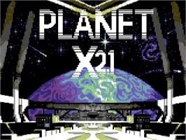 Title screen of Planet X2 on the Commodore 64.