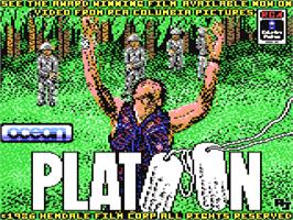 Title screen of Platoon on the Commodore 64.