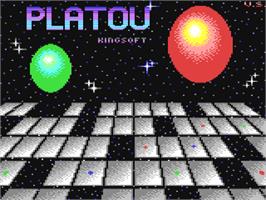 Title screen of Platou on the Commodore 64.