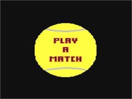Title screen of Play A Match on the Commodore 64.
