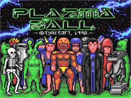 Title screen of Plazma Ball on the Commodore 64.