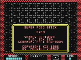 Title screen of Pogo Stick on the Commodore 64.