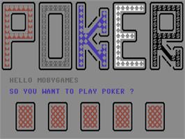 Title screen of Poker (Cursor) on the Commodore 64.