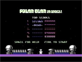 Title screen of Polar Bear in Space on the Commodore 64.