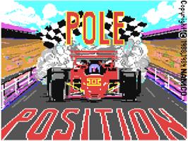 Title screen of Pole Position II on the Commodore 64.
