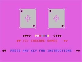 Title screen of Pontoon (Unknown) on the Commodore 64.