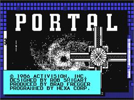 Title screen of Portal on the Commodore 64.