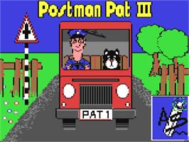 Title screen of Postman Pat 3 - To the Rescue on the Commodore 64.