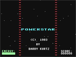 Title screen of Powerstar on the Commodore 64.