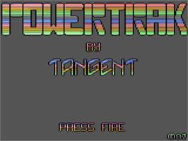 Title screen of Powertrak on the Commodore 64.