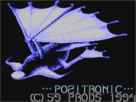 Title screen of Pozitronic on the Commodore 64.