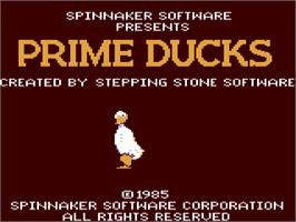 Title screen of Prime Ducks on the Commodore 64.