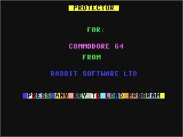 Title screen of Protector (Mastertronic) on the Commodore 64.