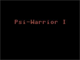 Title screen of Psi Warrior on the Commodore 64.