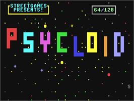 Title screen of Psycloid on the Commodore 64.