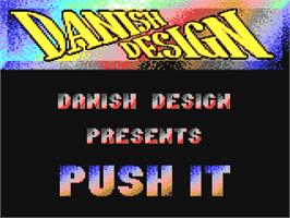 Title screen of Push-it on the Commodore 64.