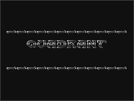 Title screen of Quadrant on the Commodore 64.