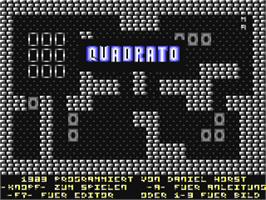 Title screen of Quadrato on the Commodore 64.