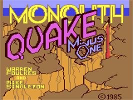 Title screen of Quake Minus One on the Commodore 64.