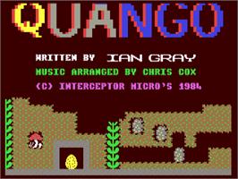 Title screen of Quango on the Commodore 64.