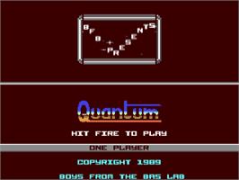 Title screen of Quantum on the Commodore 64.