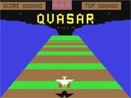 Title screen of Quasar on the Commodore 64.