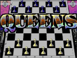 Title screen of Queens on the Commodore 64.