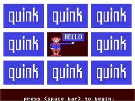 Title screen of Quink on the Commodore 64.
