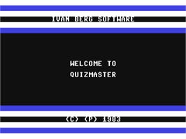 Title screen of Quizmaster (Markt & Technik) on the Commodore 64.