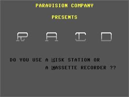 Title screen of Raid on the Commodore 64.