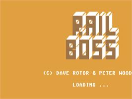 Title screen of Rail Boss on the Commodore 64.
