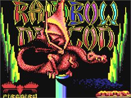 Title screen of Rainbow Dragon on the Commodore 64.