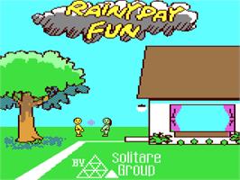 Title screen of Rainy Day Fun on the Commodore 64.