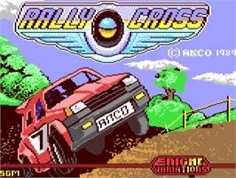 Title screen of Rally Cross Challenge on the Commodore 64.