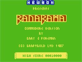 Title screen of Rana Rama on the Commodore 64.