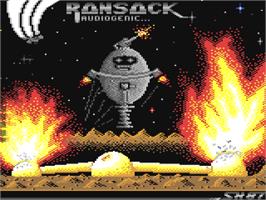 Title screen of Ransack on the Commodore 64.