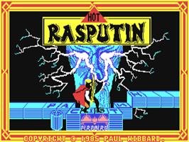 Title screen of Rasputin on the Commodore 64.