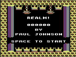 Title screen of Realm on the Commodore 64.