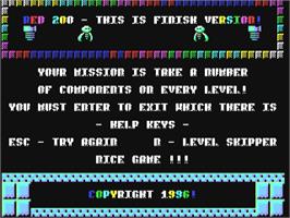 Title screen of Red 200 on the Commodore 64.
