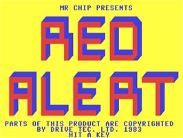 Title screen of Red Alert on the Commodore 64.