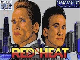 Title screen of Red Heat on the Commodore 64.