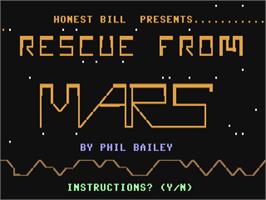 Title screen of Rescue From Mars on the Commodore 64.