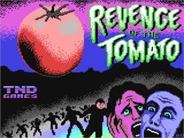 Title screen of Revenge Of The Tomato on the Commodore 64.