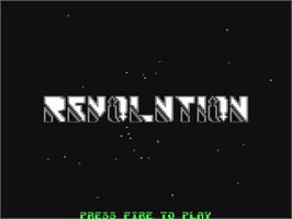 Title screen of Revolution on the Commodore 64.