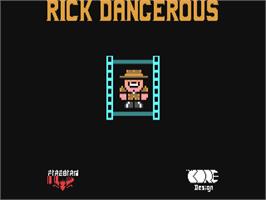 Title screen of Rick Dangerous on the Commodore 64.